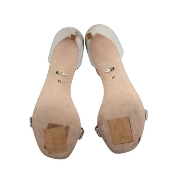 Badgley Mischka Shoes Womens 10 Pump Heels Formal Evening Ankle Strap Rhinestone - Picture 6 of 15